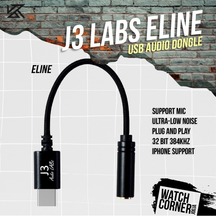 Promo[New] J3 Labs Eline USB Audio Dongle CX31993 32 Bit 384 Khz Ultra Low Noise - Eline