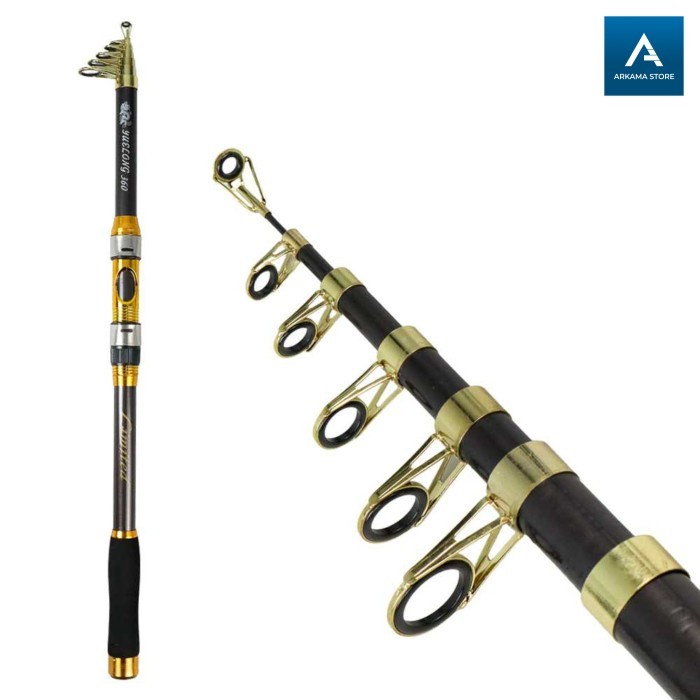 joran pancing laut portable telescopic carbon fiber