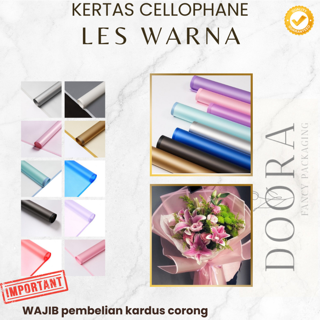 

Kertas Cellophane Buket Bunga Les Warna [20lembar]