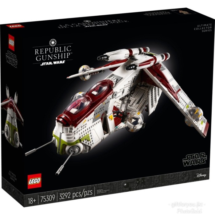 Lego Starwars 75309 Republic Gunship Mainan Bricks Toy Pesawat Space