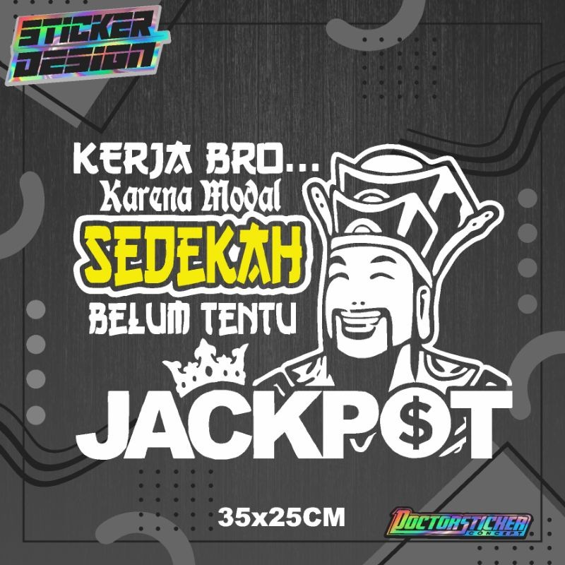 stiker kata kata kaca mobil truk / stiker cutting kata kata truk mobil stiker universal Jackpot