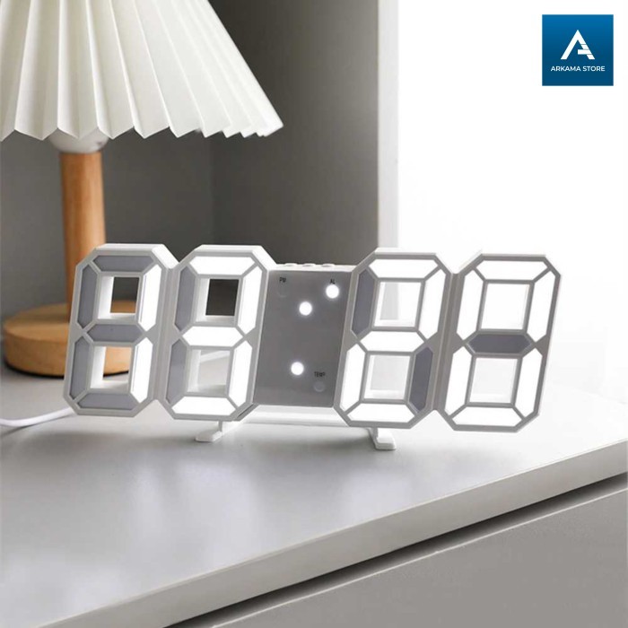 jam meja table clock alarm digital led jam dinding dekorasi kamar unik
