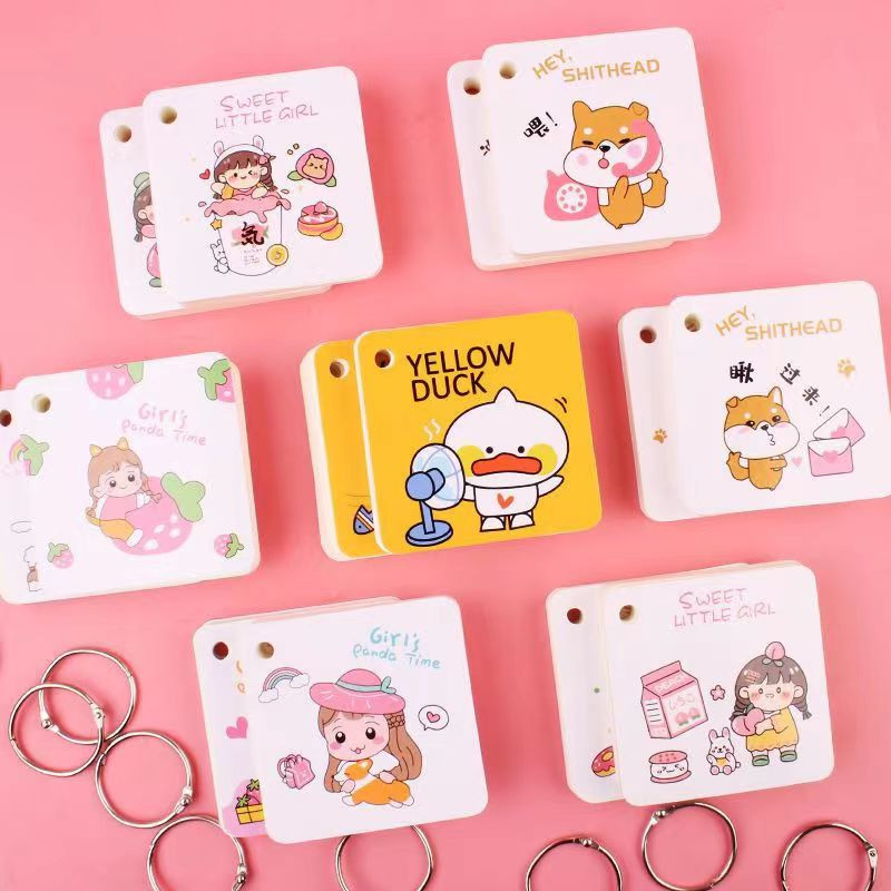 

Buku catatan cincin mini/Mini Notebook/Notepad dengan Gantungan/Memo Ring Notebook