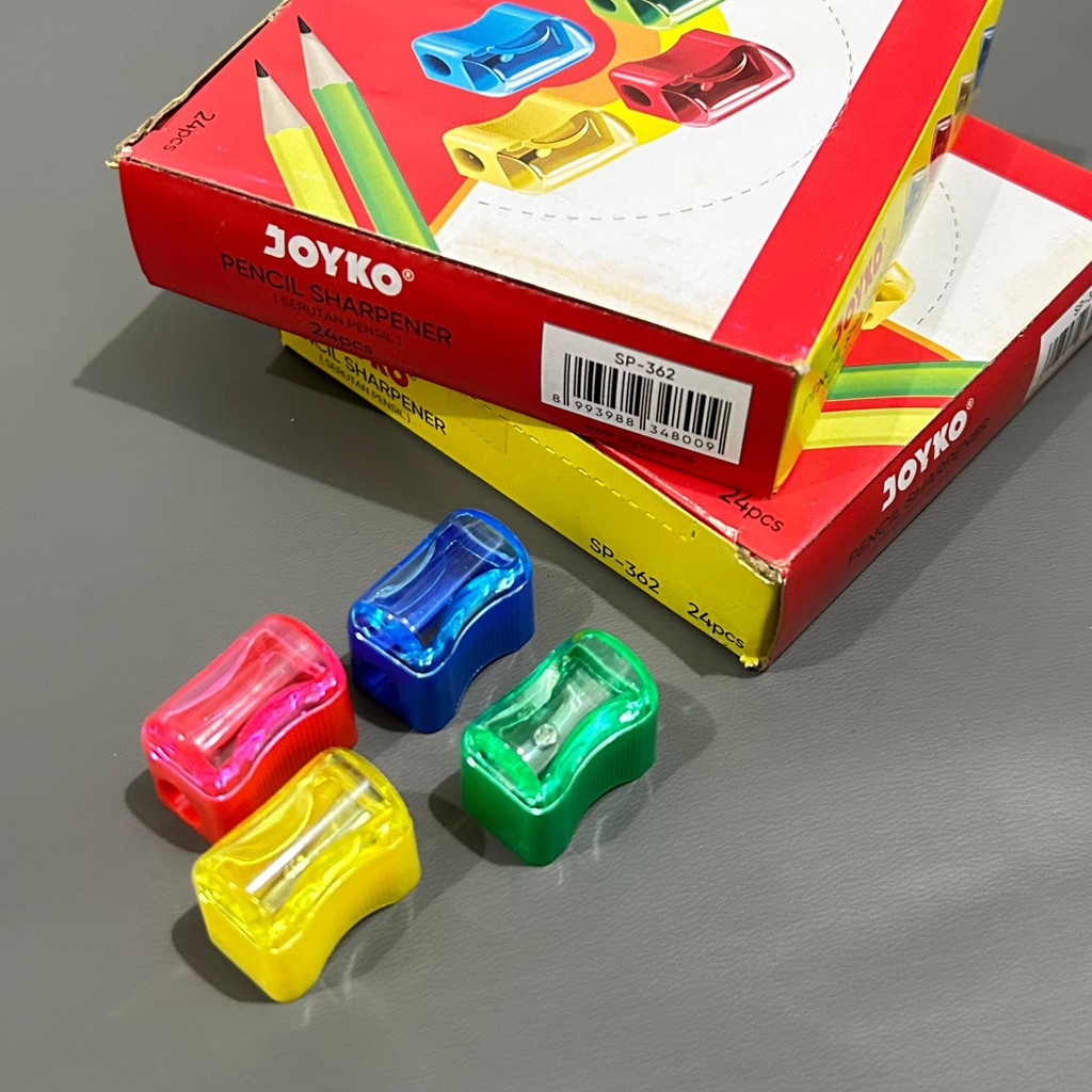 

dNoura SATU PACK ( 24 PCS ) Serutan Pensil Rautan Pensil Roti Joyko SP-362