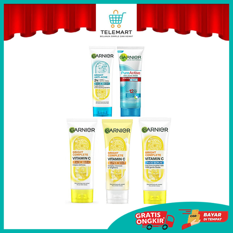GARNIER PENCUCI MUKA LIGHT  COMPLATE LEMON  KUNING 100ML