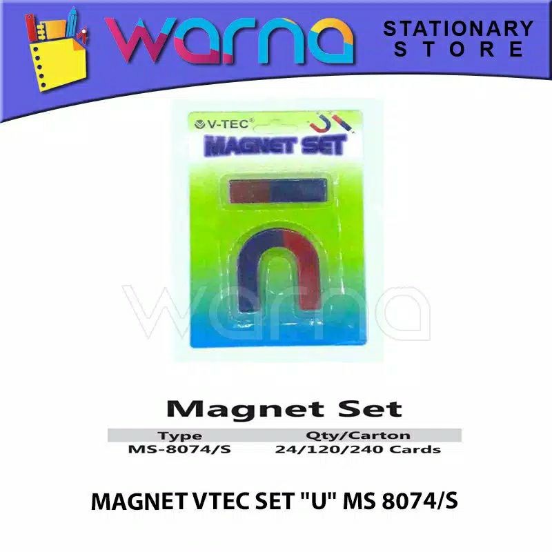 Magnet set U batang kecil V-TEC MS-8074/S