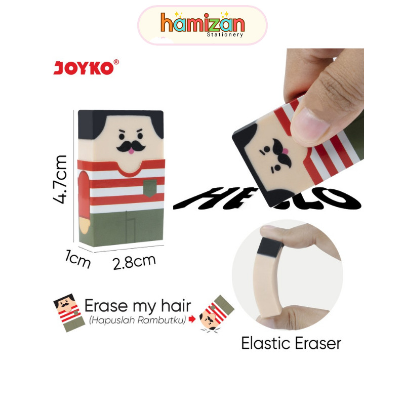 

( 1pcs ) Joyko Eraser ER-125 ER 125 / Penghapus Unik Kepala Botak Berkualitas / Penghapus Eraser Joyko ER-125 Man In Costume