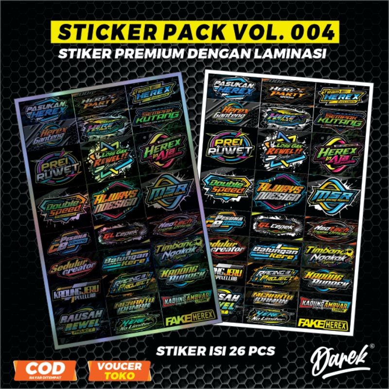 STIKER PACK RACING, HEREX, STIKER MOTOR