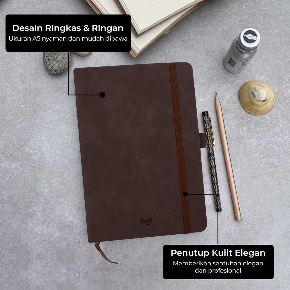 

ALHQSTR Toddi Buku Jurnal Leather Notebook Diary 70GSM 180 Halaman Grid - TD102‼️COD‼️