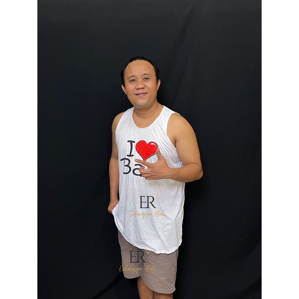 Erlangga Kaos Singlet Pria Katun Bali