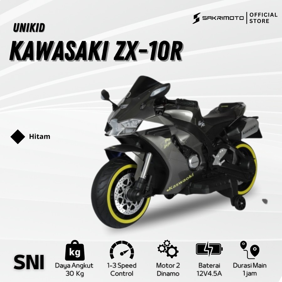 motor mainan aki anak kawasaki ZX-10R unikid