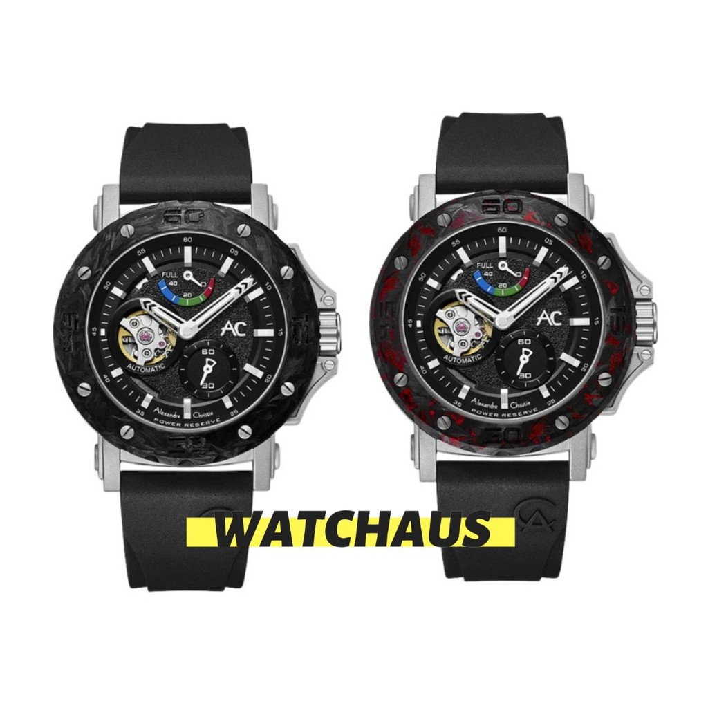 JAM TANGAN PRIA ALEXANDRE CHRISTIE AC9205 AC 9205 MPR AUTOMATIC RUBBER STRAP