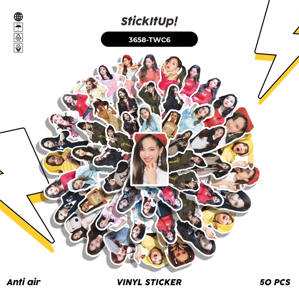

COD✨ 50 Pcs Stiker TWICE NAYEON Lucu Anti Air Untuk Dekorasi Notebook Sepeda Skateboard Handphone DIY