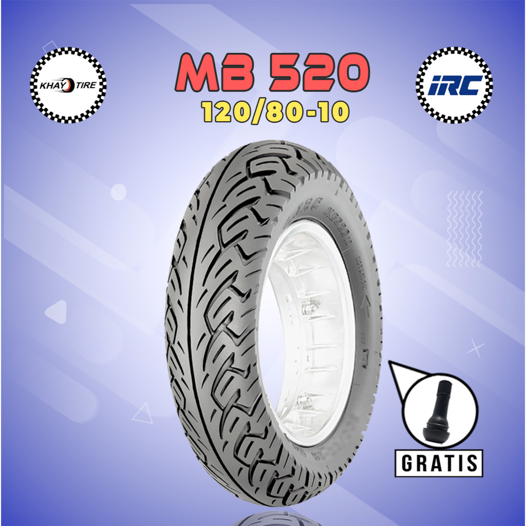 Ban Motor Vespa Matic IRC MB520 120/80 Ring 10 Tubeless