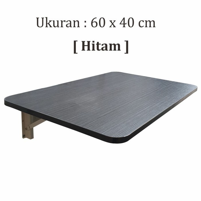 Meja Ambalan Lipat Dinding Siku Tempel Tembok Kayu