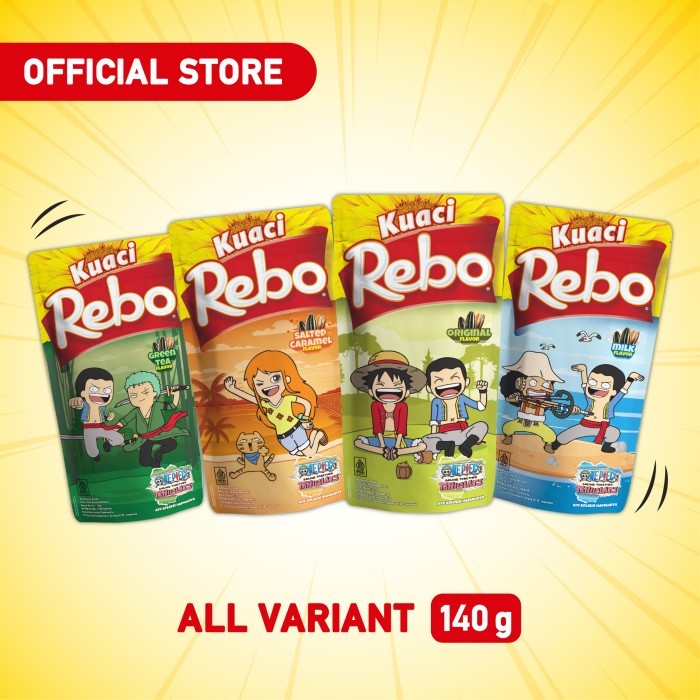 

Rebo Kuaci Bundling 4 PCS 70 Gram (Original, Milk, GT, Caramel)