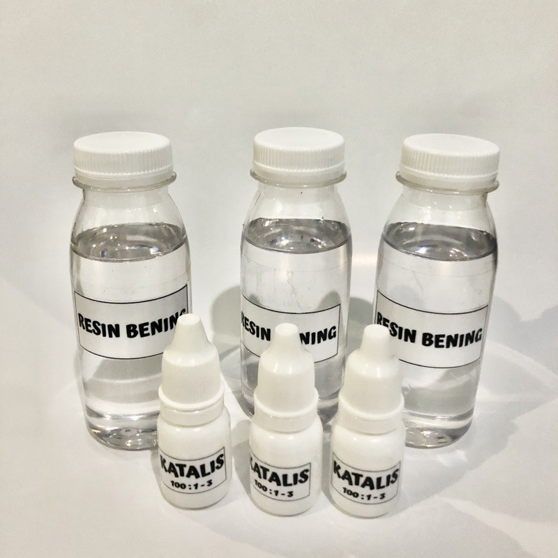 RESIN CLEAR BENING + KATALIS / RESIN BENING + KATALIS 100 GRAM