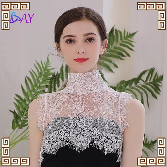 Lace Kerah Penutup Kerah Palsu Renda Dekoratif Kerah Bordir Renda Kerah Brokat Kerah Renda Premium