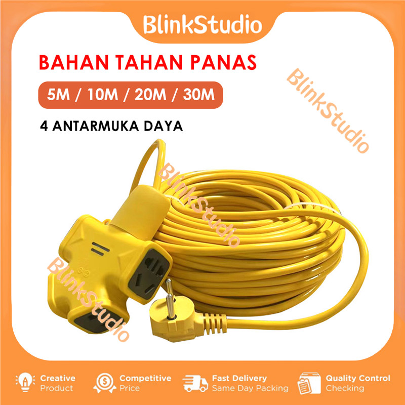 Colokan Kabel Listrik/Kabel kerja Bengkel panjang kabel 5/10/20/30meter