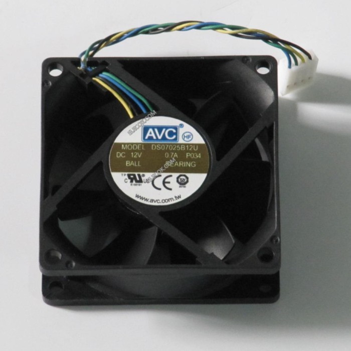 FAN AVC DS07025B12U 7CM 12V 0.7A 4Pin Ball Bearing