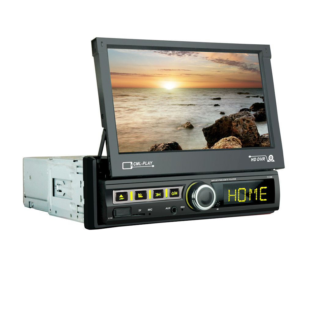 1 Din Car Radio Bluetooth Mirror link 1din  Multimedia Player Touch Screen Retractable MP5 USB Audio