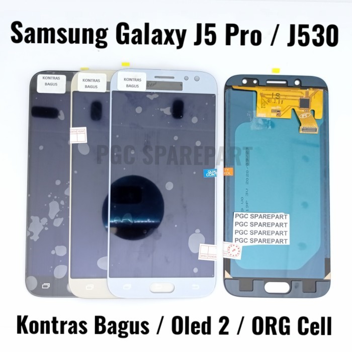 LCD Touchscreen Fulset Kontras Bagus Oled 2 Samsung Galaxy J5 Pro J530 - Hitam - OLED2