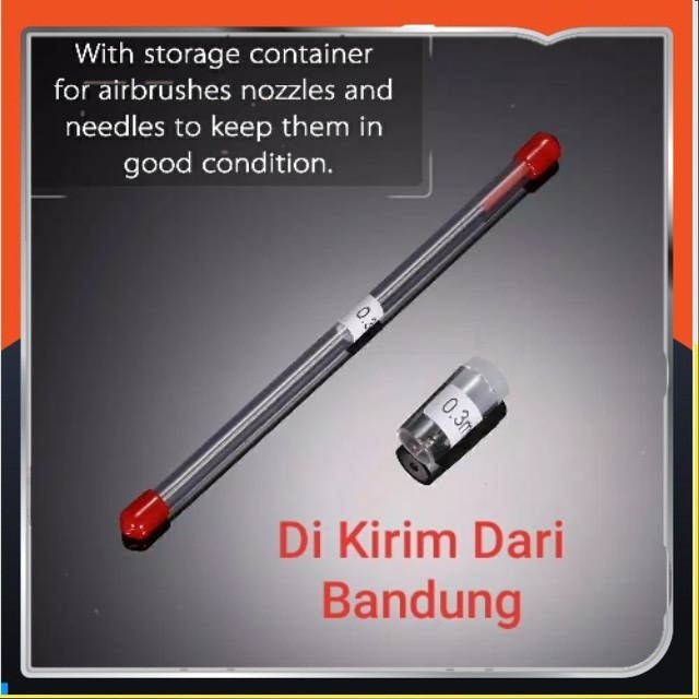 Airbrush Nozzle dan Neddle Part 0.2 0.3 0.5mm Untuk Airbrush