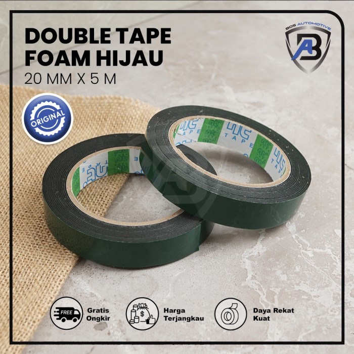 

TGR99 Double Tape Foam Hijau 2omm X 5m Double Tape Busa Bolak Balik Hijau