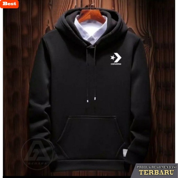 hoodie pria keren HOODIE JUMBO HITAM JAKET BIG SIZE PRIA WANITA 2XL 3XL 4XL 5XL 6XL 7XL - Hitam, S