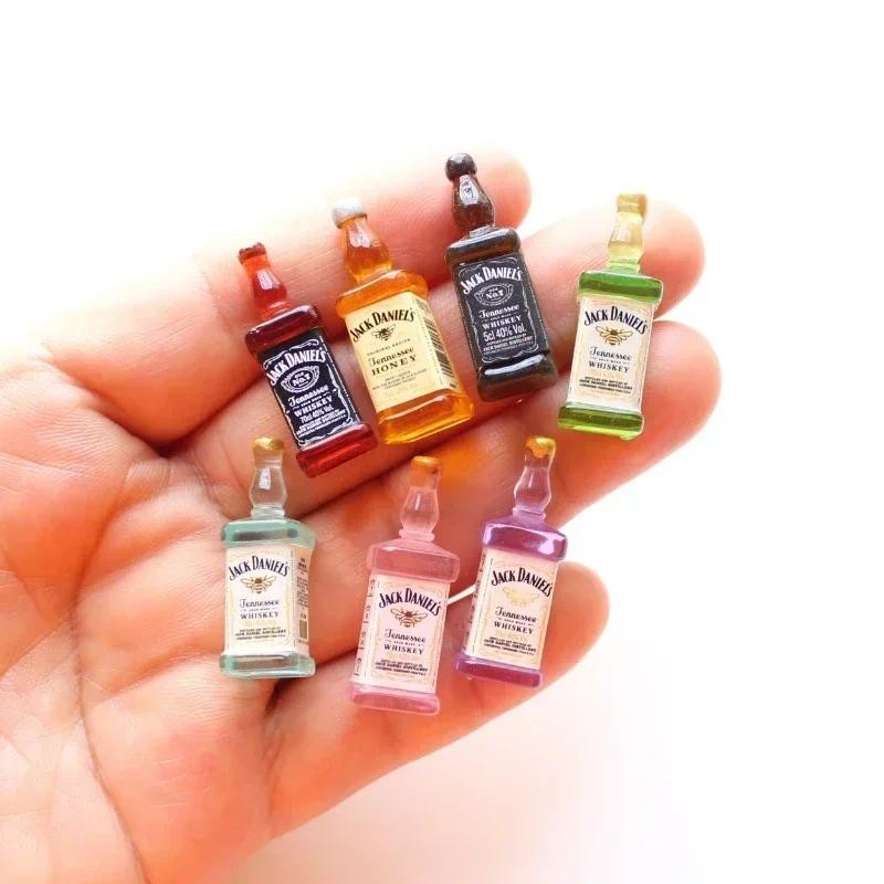 

10pcs Mini Alcohol Drink Bottle Simulation Beverages DIY Home Decor Miniatures Fairy Garden Ornament Dollhouse Decor Accessories