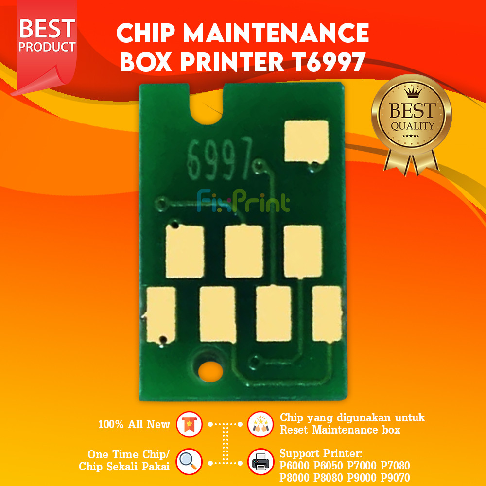 Chip Maintenance Box Epson T6997 Replacement Chip Resetter Printer Epson P6000 P6050 P7000 P7080 P80