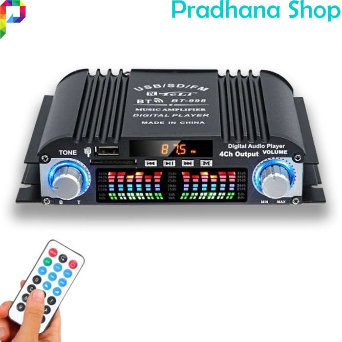 Power Amplifiers Ampli Murah Bluetoth Amplifier Bluetooth 5.0 Mobil Blutut Stereo 4 Channel 1600W