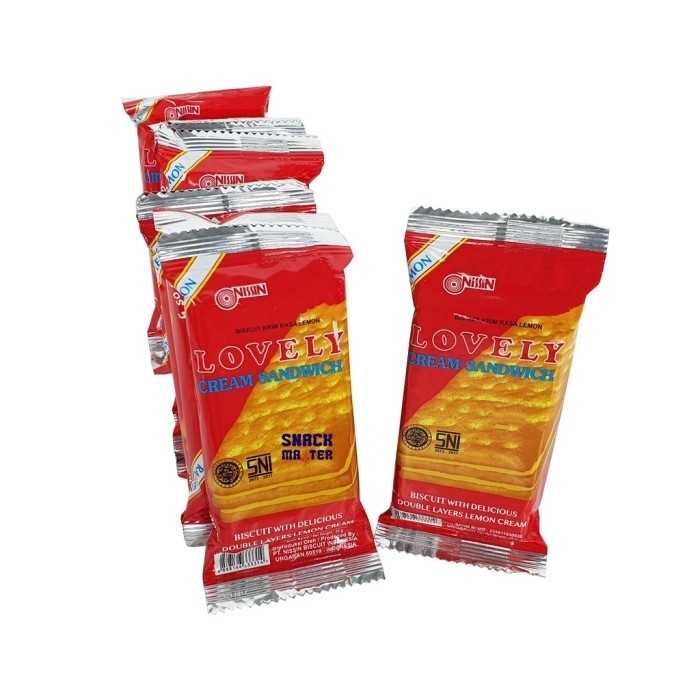 

New Item NISSIN LOVELY CREAM SANDWICH LEMON PACK 10 X 25G