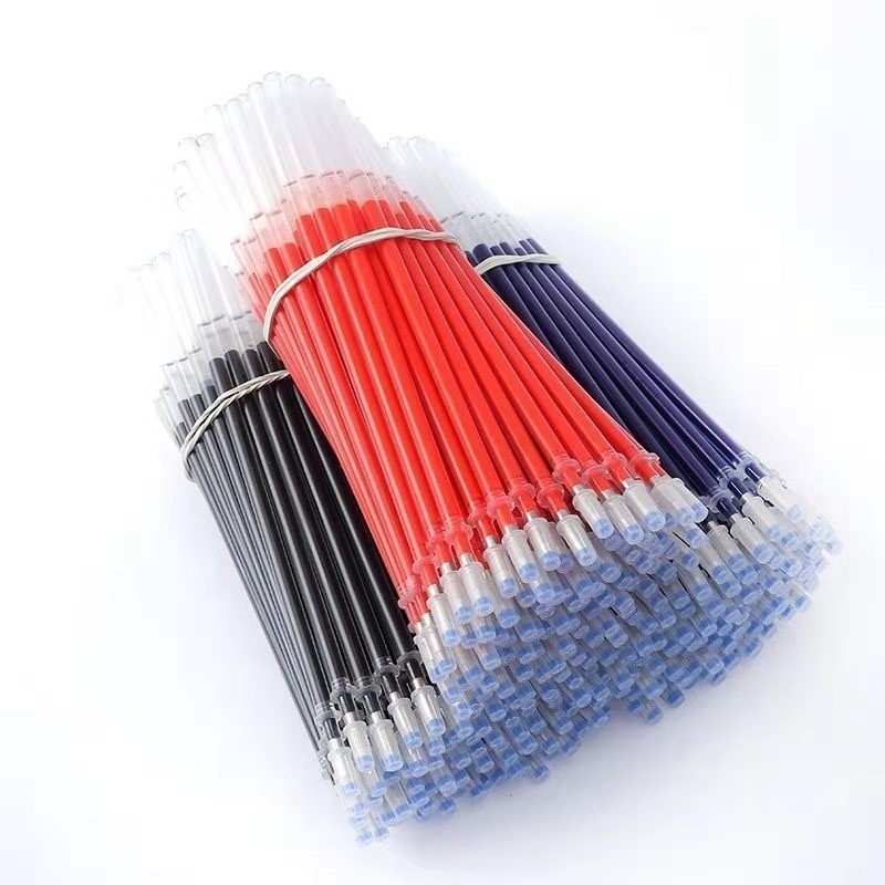 

100Pcs/Lot Office Gel Pen Refill Set 0.5mm/0.38mm Blue Black Red ink Rod Bullet/Needle Tip Pen Refill School Writing Stationery