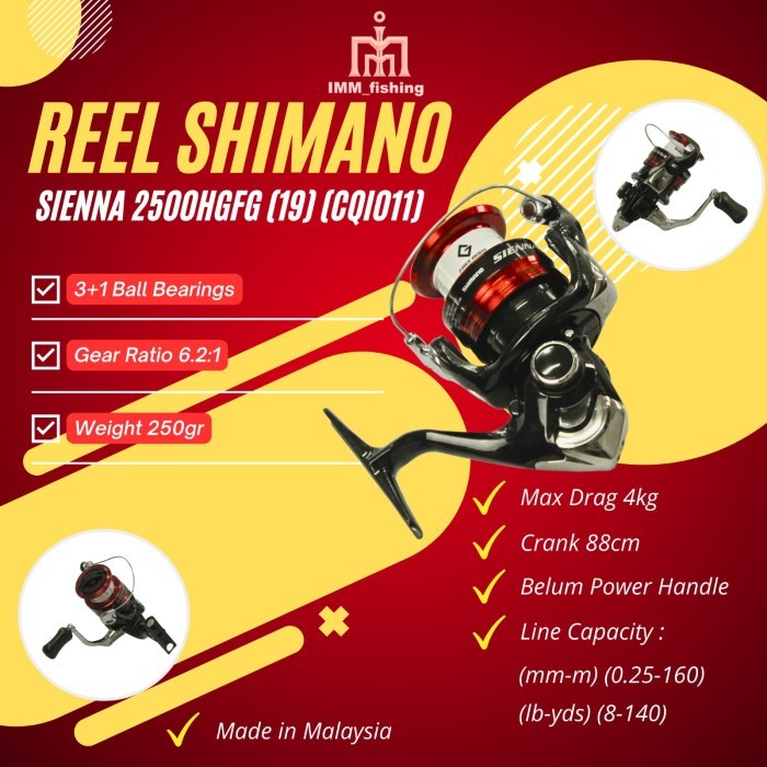 Reel Shimano Sienna 500FD - 2500 HGFG (19)