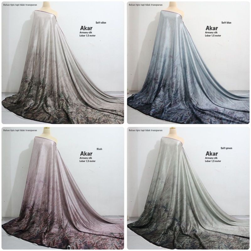 BISA COD [SATIN GRADASI] //Kain motif//Kain meteran Armani Silk Import Premium untuk gamis tunik, se