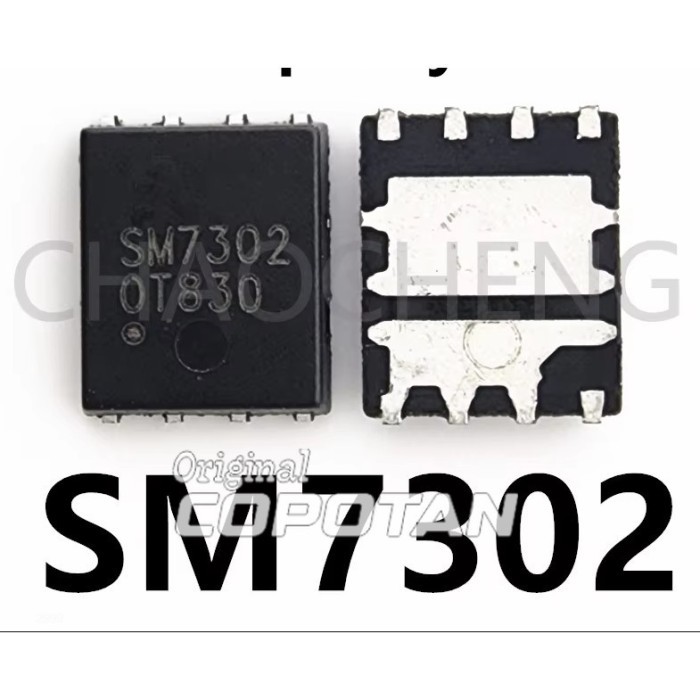 Dual N-CH Mosfet SM7302 SM7302ES SM7302ESKP 7302 30V 48A 50A QFN-8