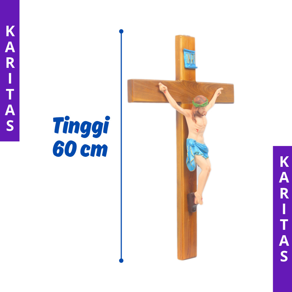 SALIB DINDING KATOLIK 60 CM / SALIB GANTUNG BESAR / SALIB DINDING BESAR / SALIB JUMBO