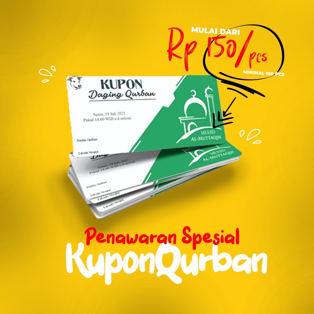 Cetak Voucher Kurban / Kupon Qurban Custom