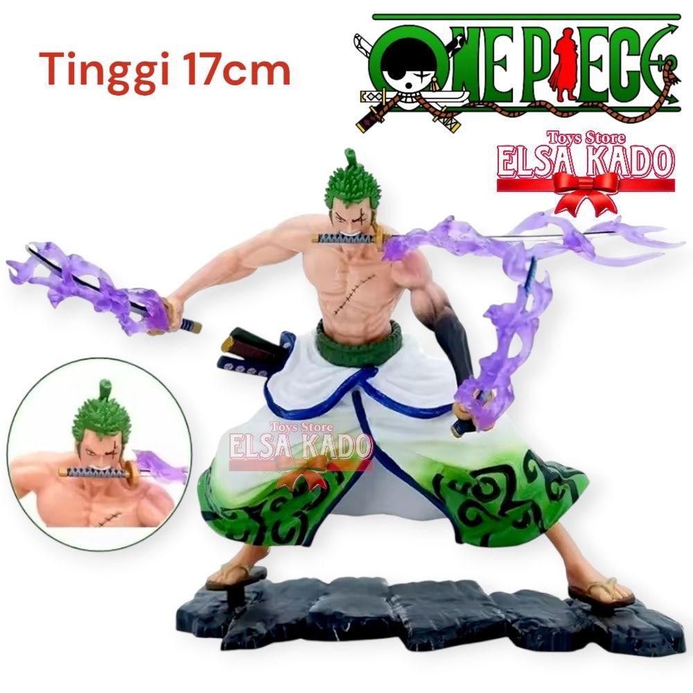 Action Figure Roronoa Zoro KOA King Of Artist 17cm Battle Of Wano Kuni Anime One Piece Collectible