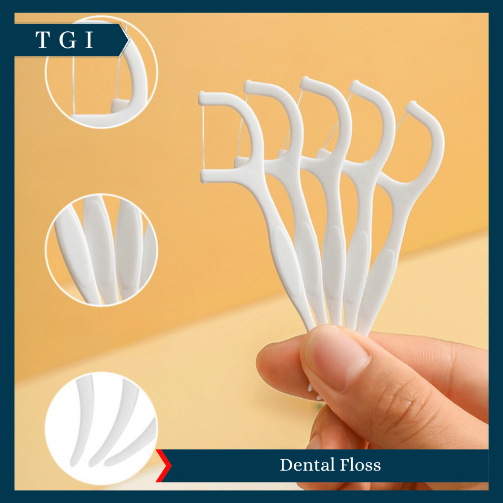 tusuk gigi benang | dental floss stick | benang pembersih gigi | benang gigi murah | tusuk gigi bena