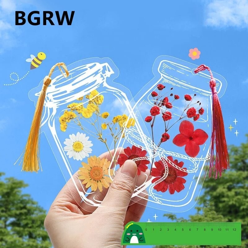 

40pcs PET Transparent Bottle Sticker Waterproof Stationary Bookmarks Stickers For Diary Scrapbook Planner Decorative
