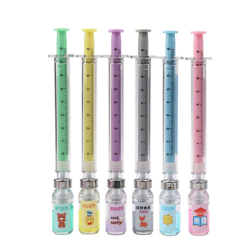 

20Pcs Vaccine Shape Gel Pens Needle Syringe Gel Pen Signature Pens 0.5mm Black Ink Ballpoint Pen Neutral Pens Stationary