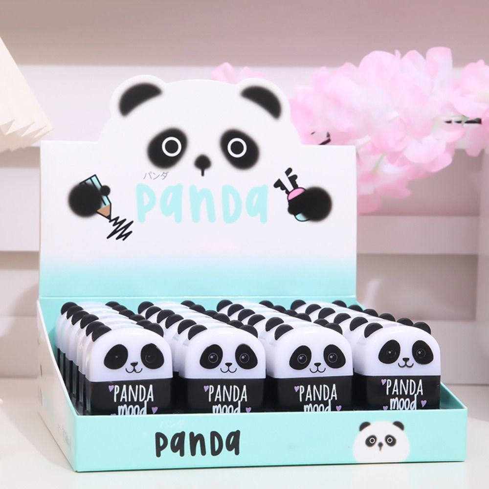 

Panda Shape Pencil Eraser Sharpener Less Rubber Debris Handwriting Pencil Cutting Tools Writing Drawing Sketching Pencil Cutter
