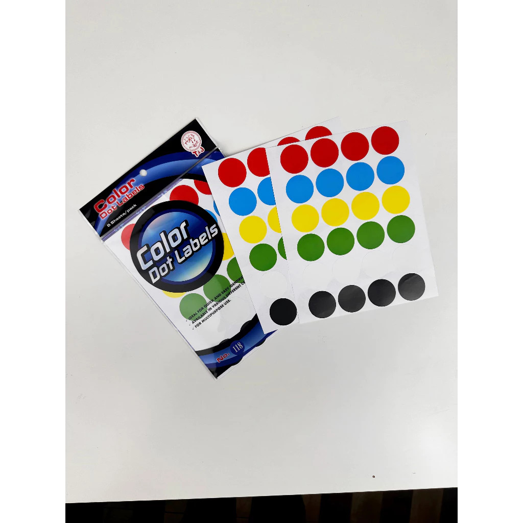 

LABEL BULAT T&J / LABEL LINGKARAN T&J / T&J LABELS COLOR DOT NO.117