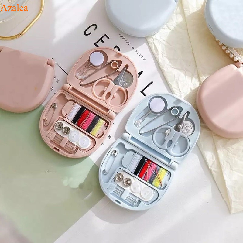 Sewing Kit Travel Mini / Alat Peralatan Menjahit Benang Jarum Peniti Meteran Gunting Kecil Mini Pins