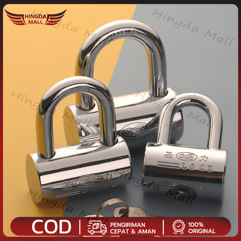 【COD】Gembok Palu Palu Chrome Kunci Daun Tugas Berat Tahan Hujan Kunci Anti-pencurian Keamanan Pintu 