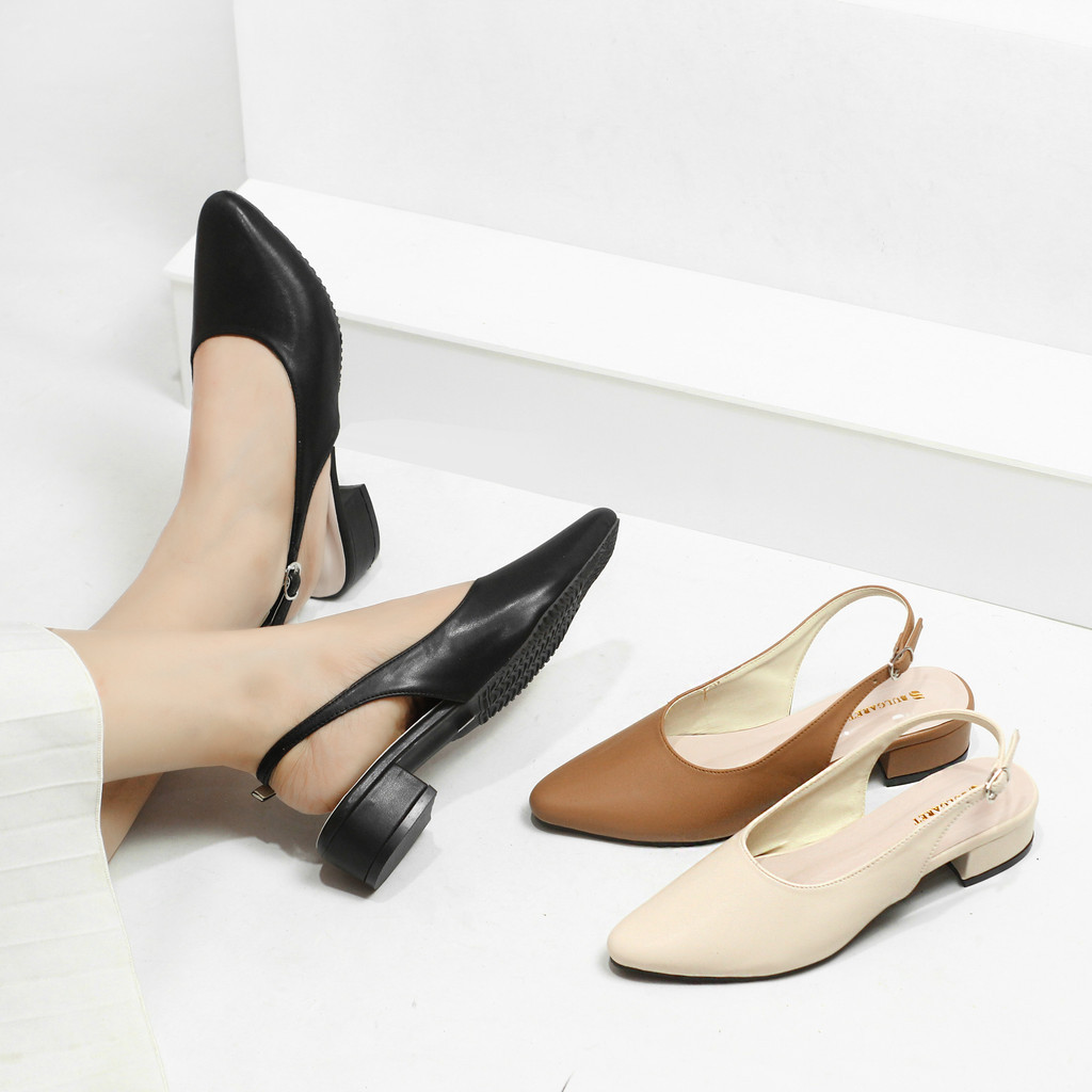 Sandal Wanita Kekinian Heels Mules Tali Belakang Hak 3cm Termurah DN 13