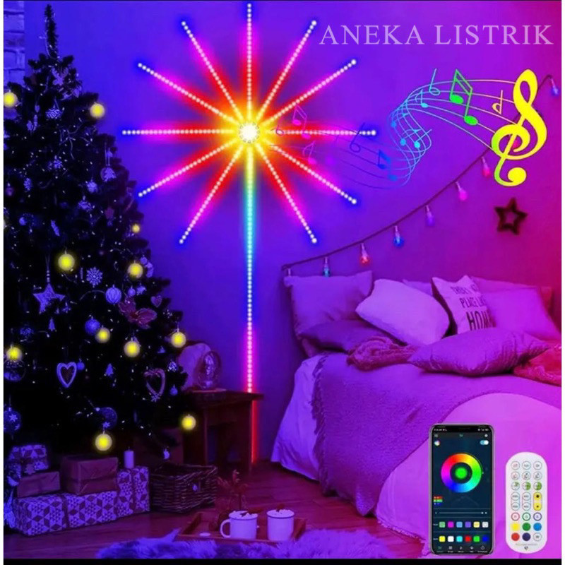 Lampu Led Strip Model Kembang Api / Rockware Firework Led Magic Color Lamp / Lampu Strip Kembang Api