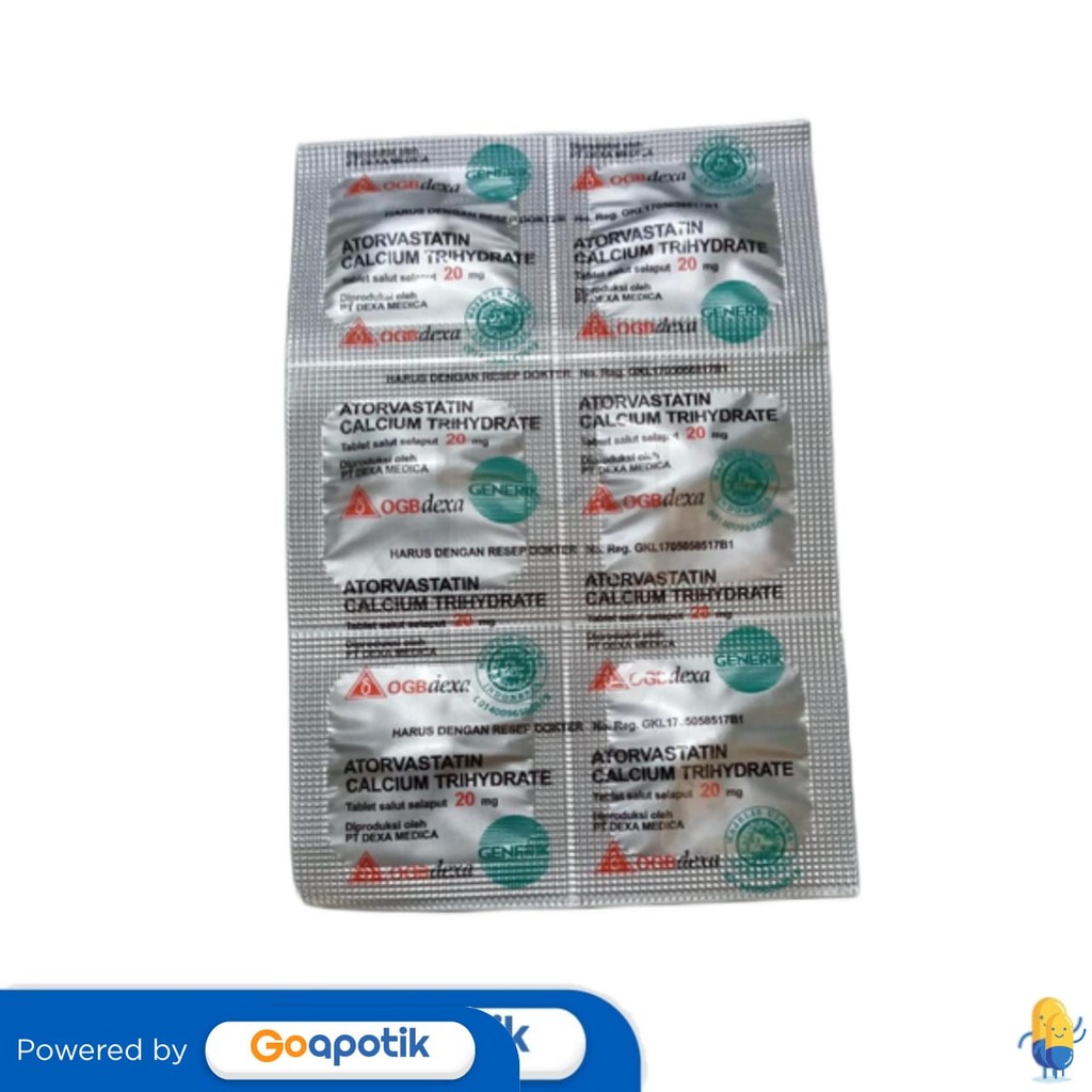 Atorvastatin Ogb Dexa Medica 20 Mg Strip 6 Tablet